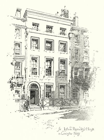 Maison de Sir Joshua Reynolds, Leicester Fields, Londres - Herbert (after) Railton