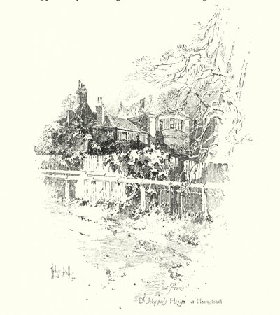 Le Prieuré, maison du Dr Johnson, à Hampstead, Londres - Herbert (after) Railton