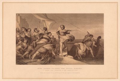 Le roi Alfred incitant les Anglo-Saxons, 1878 - Herbert Bourne