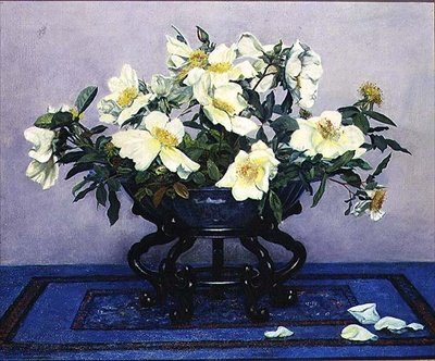 Angelico, roses jaunes dans un vase - Herbert Gustave Schmalz