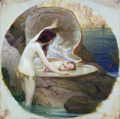 Un bébé aquatique - Herbert James Draper