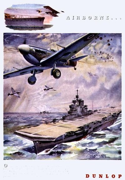 "Airborne....", publicité pour Dunlop Tyres de 