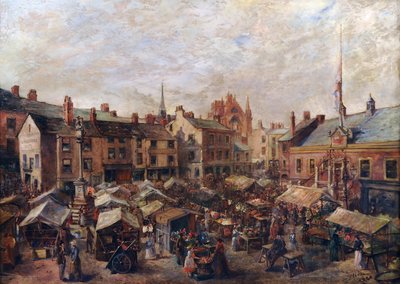 Place du marché de Carlisle devant l