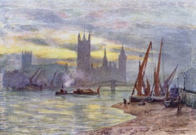 Les Maisons du Parlement depuis Lambeth - Herbert Menzies (after) Marshall