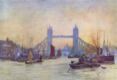 La voie navigable vers Londres - Herbert Menzies (after) Marshall