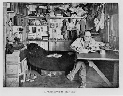 Capitaine Scott dans son antre à Winter Quarters, 1911 - Herbert Ponting