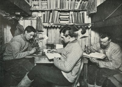 Debenham, Gran et Taylor dans leur cabine, 18 mai 1911, 1913 - Herbert Ponting