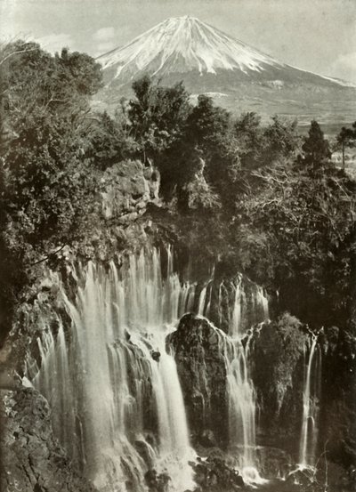 Fuji et la cascade de Shira-Ito, 1910 - Herbert Ponting