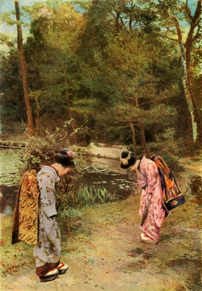Salutations dans les terrains du temple, 1910 - Herbert Ponting