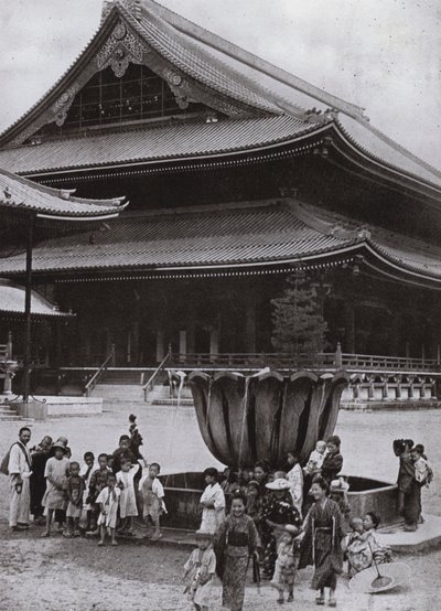Temple Higashi Hongwanji, Kyoto (photo n/b) - Herbert Ponting