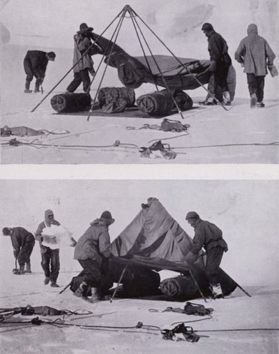 Monter la tente - Herbert Ponting