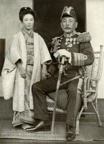 Vice-amiral Kamimura et sa fille Hoshiko, 1910 - Herbert Ponting