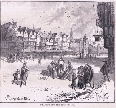 Cheapside en 1660 - Herbert Railton