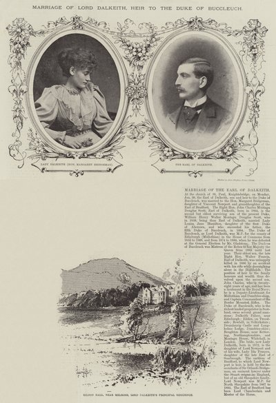Mariage de Lord Dalkeith, héritier du duc de Buccleuch - Herbert Railton