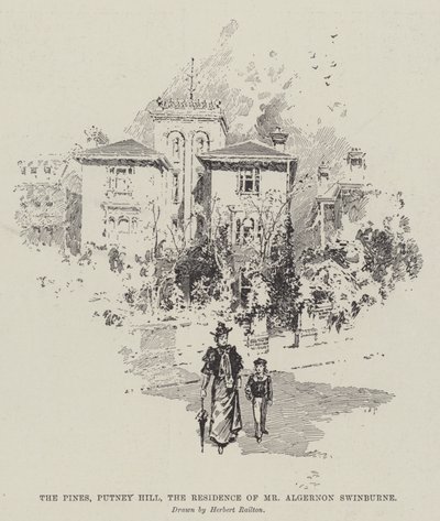 Les Pins, Putney Hill, la résidence de M. Algernon Swinburne - Herbert Railton