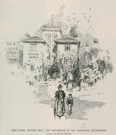 Les Pins, Putney Hill, la résidence de M. Algernon Swinburne - Herbert Railton