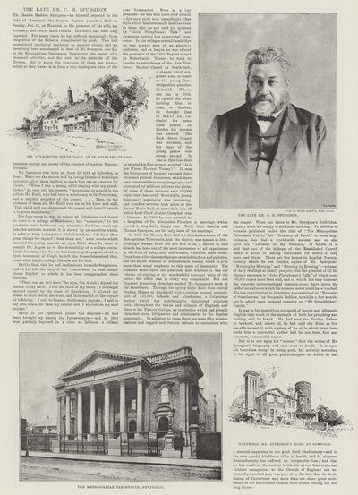 Le défunt M. C. H. Spurgeon - Herbert Railton