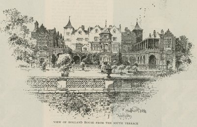 Vue de Holland House depuis la terrasse sud - Herbert Railton