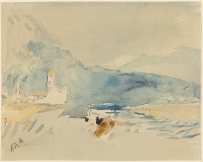 Un paysage avec des montagnes et un ruisseau - Hercules Brabazon Brabazon