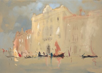 Gondoles devant un palais sur le Grand Canal à Venise - Hercules Brabazon Brabazon