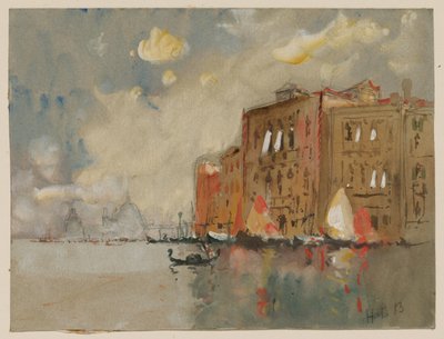 Sur le Grand Canal avec Santa Maria della Salute au loin - Hercules Brabazon Brabazon
