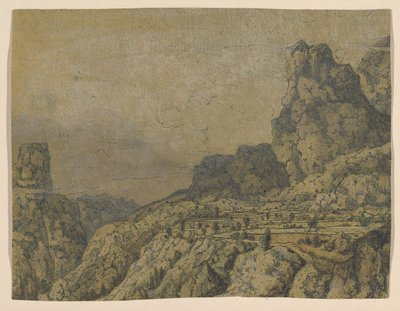 Vallée de montagne avec un plateau - Hercules Seger