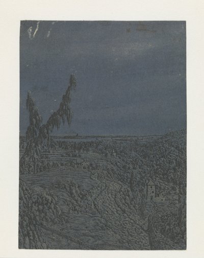 Paysage avec un plateau, une rivière au loin - Hercules Segers