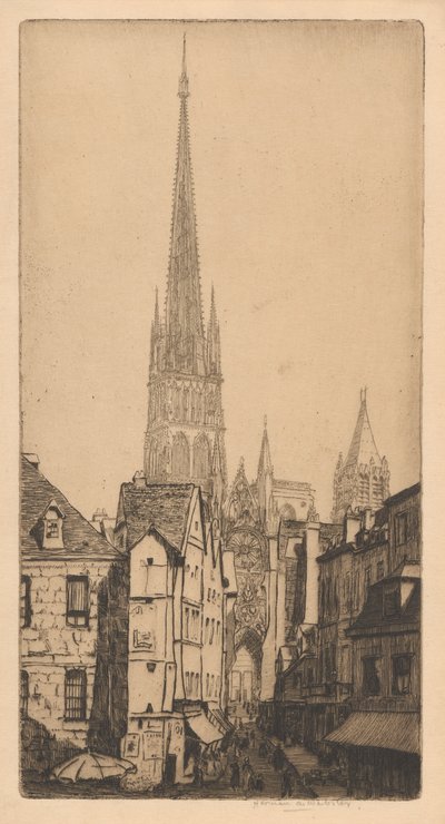 Flèche de la cathédrale de Rouen, La Flèche, Rouen - Herman Armour Webster