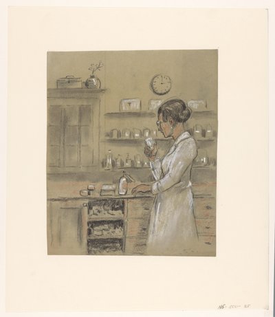 Femme dans un laboratoire - Herman Heijenbrock (possibly)