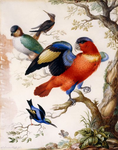 Quatre oiseaux en bois - Herman Henstenburgh