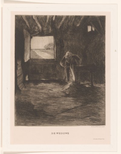 Femme dans une grange - Herman Johannes van der Weele
