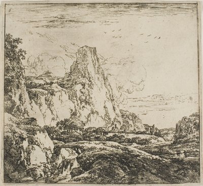 Le petit pont près du rocher, de la série Paysages - Herman Naijwincx