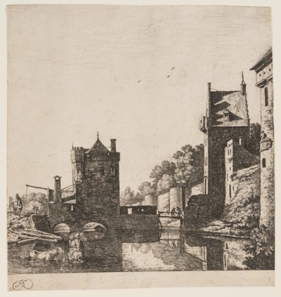Le port de Wittevrouwen à Utrecht - Herman Saftleven