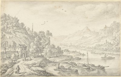 Vue fantaisiste du Rhin - Herman Saftleven