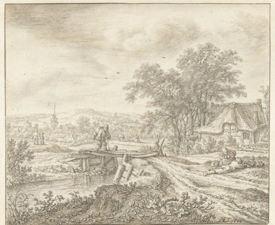 Paysage vallonné avec une ferme près d