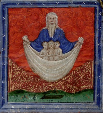Dieu le Père avec trois âmes, ressuscitées des morts, Livre d