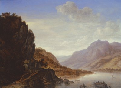 Paysage fluvial montagneux - Herman the Younger Saftleven