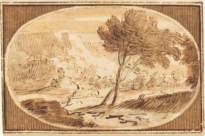 Paysage avec un grand arbre - Herman van Swanevelt