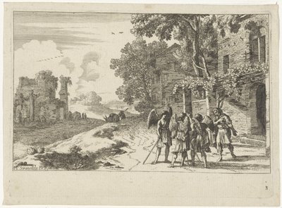 Abraham reçoit les trois anges - Herman van Swanevelt