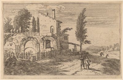 Auberge dans les ruines du palais des empereurs - Herman van Swanevelt