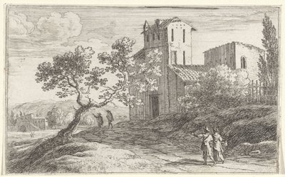 Paysage avec un arbre tordu - Herman van Swanevelt