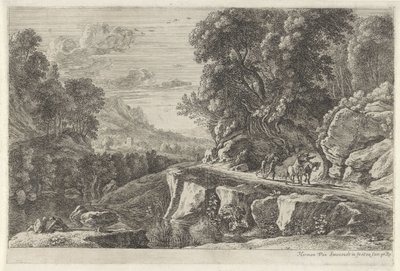 Paysage avec deux cavaliers - Herman van Swanevelt