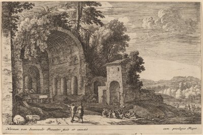 La grotte de la nymphe Égérie - Herman van Swanevelt