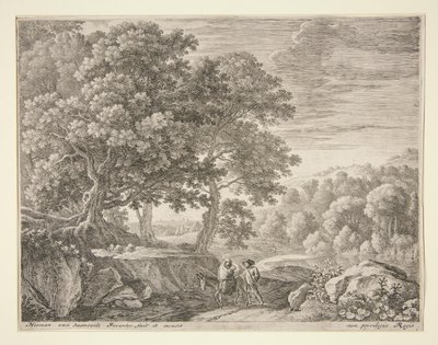 Les petits anges sur la colline, de la série La Fuite en Égypte - Herman van Swanevelt