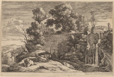 La Fileuse et quatre vaches - Herman van Swanevelt