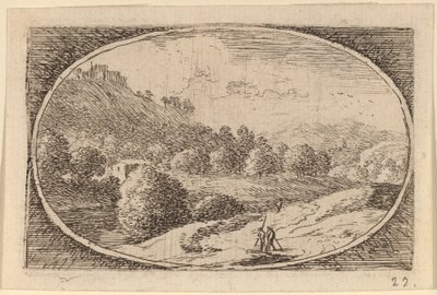Deux hommes portant des bâtons - Herman van Swanevelt