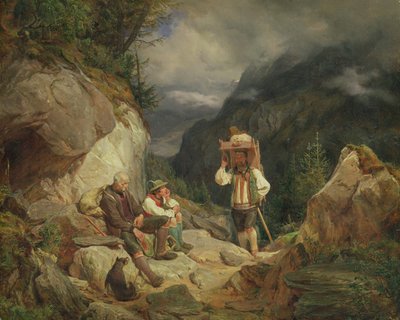 Repos sur la montagne, 1848 - Hermann Kauffmann