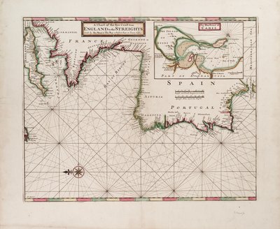 Carte de la côte maritime de l