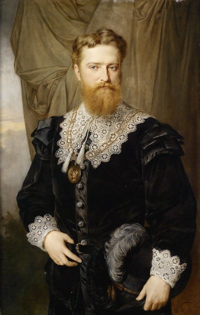 Portrait de Karl Lueger 1844-1910 en costume historique, 1876 - Hermann Nigg