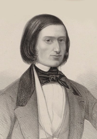 Portrait de Jacques Offenbach 1819-1880, 1846 - Hermann Raunheim